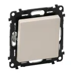 Valena LIFE Выключатель кнопочный 6А 250В с лицевой панелью Безвинтовые зажимы Слоновая кость