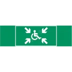 Пиктограмма (наклейка) "Безопасная зона МГН" 310х90мм для авар-эвакуац св-ка Basic IP65 | V5-EM02-60.002.032 | VARTON
