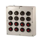 Пост кнопочный ПКУ-15-21.441-54У2 (8хКЕ081/2(1з+1р) черная + 8хКЕ081/2(1з+1р) красная + PG-36)