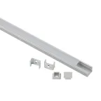 Комплект с накладным анодированным профилем 1612-1m 16х12мм, 1м, серебристый САВ261