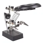 Держатель Третья рука с лупой х2.5