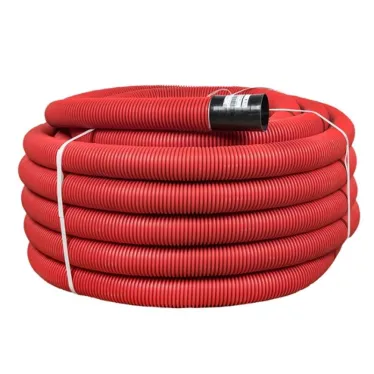 Труба гофрированная двустенная ПНД d 90 с зондом (50 м) красная PROxima