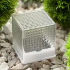 Садовый светильник на солнечной батарее, SL-PL20-СUB пластик, прозрачный, черный, 20 см (24/648)