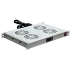 Модуль вентиляторный 19 с термостатом 1U с 4-мя вентиляторами,