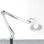 Светильник настольный 60w Е27 на струбцине белый