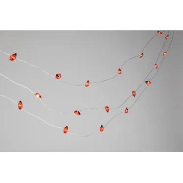 Гирлянда садовая Божьи коровки на солнечной батарее 7м (длина рабочей части 5 метров) 2 режима 25 LED ERASF23-19 ЭРА