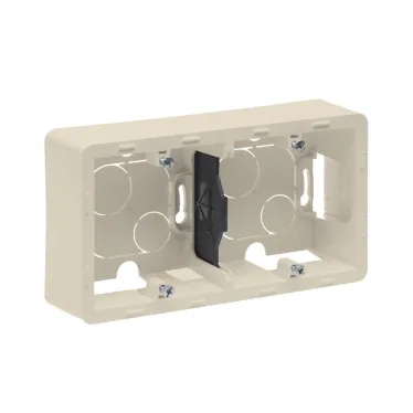 Коробка накладного монтажа 2 поста INSPIRIA слоновая кость