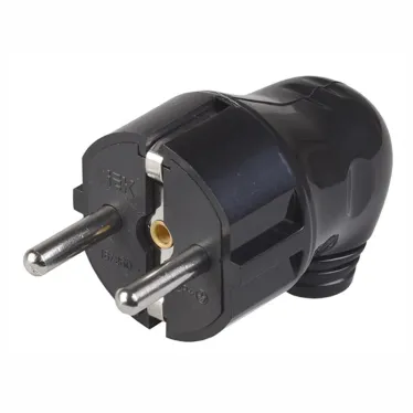 Евровилка угловая черная 16А