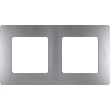ETIKA Рамка 2 поста алюминий