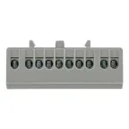 Шина фаза L 6х9мм 10 отверстий латунь серый изолированный корпус на DIN-рейку PROxima