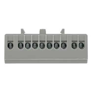 Шина фаза L 6х9мм 10 отверстий латунь серый изолированный корпус на DIN-рейку PROxima