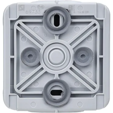 Розетка 2К+3 - немецкий стандарт - с винтовыми зажимами - Программа Plexo - серый - 16 A - 250 В