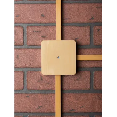 Коробка разветвительная КМР-030-032кг 100х100х25 с клеммником светлое дерево PROxima