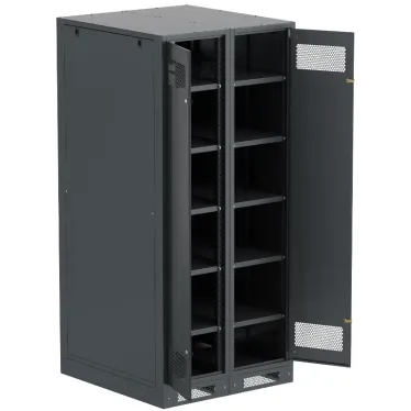 Шкаф LINEA B аккумуляторный 2000х900х950мм двустворчатая металлическая дверь черный