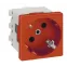 Connect Розетка с заземлением 16А 250В 45х45мм винтовые клеммы SC красный