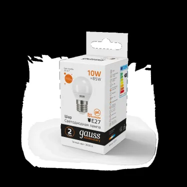 Лампа светодиодная LED 10 Вт 710 лм 3000К шар P45 теплый E27 AC 220В Elementary Gauss