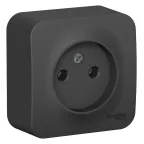 BLANCA розетка наружная без заземления без шторок, 16А, 250В, антрацит