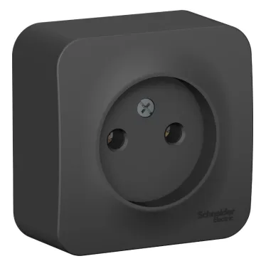 BLANCA розетка наружная без заземления без шторок, 16А, 250В, антрацит