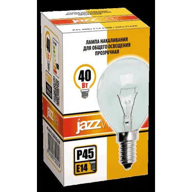 Лампа накаливания P45 240V 40W E14 clear