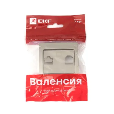 Валенсия лицевая панель розетки RJ-45 1-местная кашемир