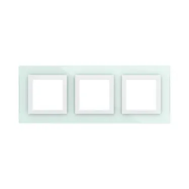 Рамка из натурального стекла, ''Avanti'', светло-зеленая, 6 модулей