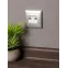 Валенсия лицевая панель розетки RJ-45 2-местная сталь