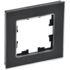 BRITE Рамка 1 пост РУ-1-2-Бр стекло черный матовый IEK