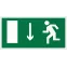 Пиктограмма (Пластина) "Указ. двери эвакуационного выхода (лев.)" BL-3517.E10 для KURS | a12895 | Белый свет