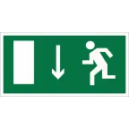Пиктограмма (Пластина) "Указ. двери эвакуационного выхода (лев.)" BL-3517.E10 для KURS | a12895 | Белый свет