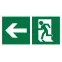Пиктограмма (Пластина) "Напр. к эвакуационному выходу налево" BL-2010B.E32 для BRIZ, VOLNA, YANTA | a18139 | Белый свет