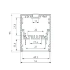 Профиль KLUS-POWER-W50-2000 ANOD (ARL, Алюминий)