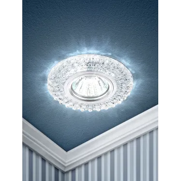 Светильник точечный встраиваемый DK LD2 MR16 3Вт GU5.3 прозрачный c белой подсветкой | Б0019197 | ЭРА