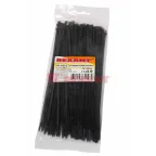 Хомут-стяжка кабельная нейлоновая 250x3,6 мм, черная, упаковка 100 шт, REXANT