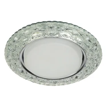 Светильник точечный декоративный cо светодиодной подсветкой Gx53, прозрачный DK LD24 SL/WH ЭРА