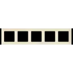 Valena LIFE Рамка 5 постов слоновая кость универсальная