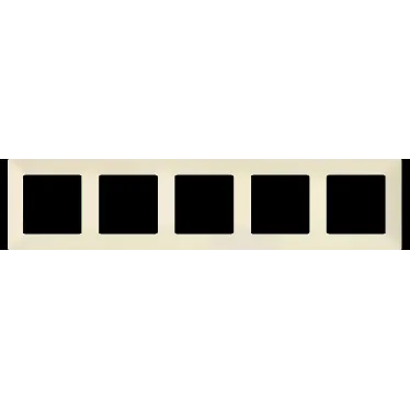 Valena LIFE Рамка 5 постов слоновая кость универсальная