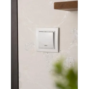 Выключатель Минск 1-клавишный СП с индикатором 10А белый