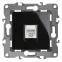 Розетка информационная RJ45, Эра12, чёрный, 12-3107-06