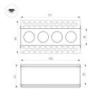 Светильник MS-ORIENT-BUILT-TRIMLESS-TC-S38x127-10W Day4000 (WH-BK, 30 deg, 230V) (Arlight, IP20 Металл, 5 лет) | 032224 | Arlight