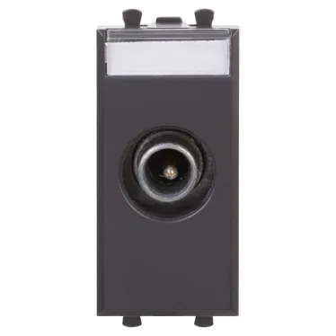 Avanti Розетка TV проходная модульная, , Черный матовый, 1 модуль