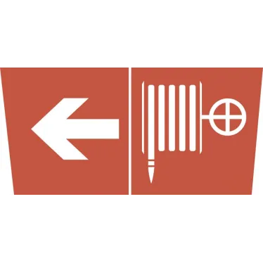 Этикетка самоклеющаяся 200х60мм Пожарный кран/стрелка налево DPA/DBA INFO-DBA-010