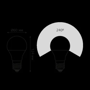 Лампа светодиодная LED 20 Вт 1750 лм 6500К А60 груша холодный E27 AC 220В Elementary Gauss