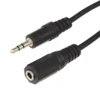 Аудио кабель 3.5 мм гнездо - штекер, 1.5 м