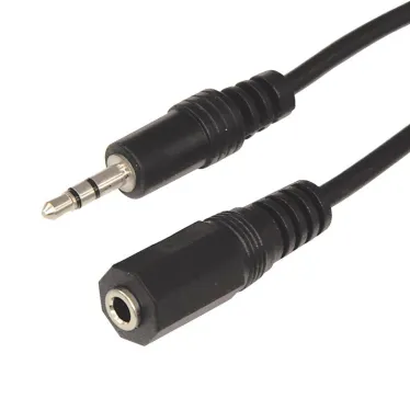 Аудио кабель 3.5 мм гнездо - штекер, 1.5 м