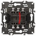 Выключатель двойной, 10АХ-250В, Эра Elegance, сл.кость,14-1104-02