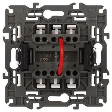 Выключатель двойной, 10АХ-250В, Эра Elegance, сл.кость,14-1104-02