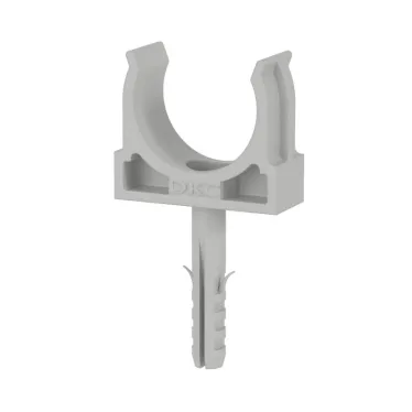 Держатель для труб 25 мм с защелкой и дюбелем