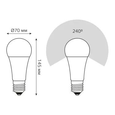 Лампа светодиодная LED Elementary A67 30W E27 2390lm 6500K | 73239 | Gauss