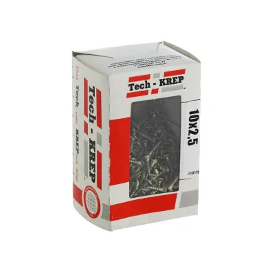 Шуруп универсальный 2,5х10 потайная головка, остроконечный, желтопассивированный (500шт) - коробка