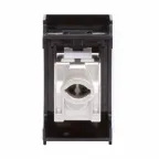 Розетка RJ-45 категория 5E экран Viva 1 модуль черная